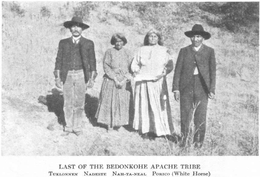 Last of the Bedonkohe Apache Tribe,
Tuklonnen, Nädeste, Nah-ta-neal, Porico (White Horse)