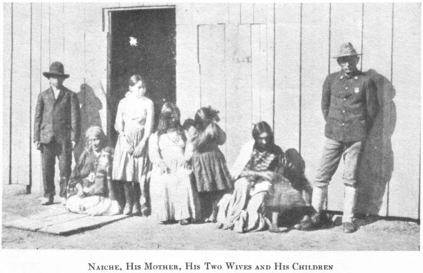 Naiche, his mother, his two wives and his children