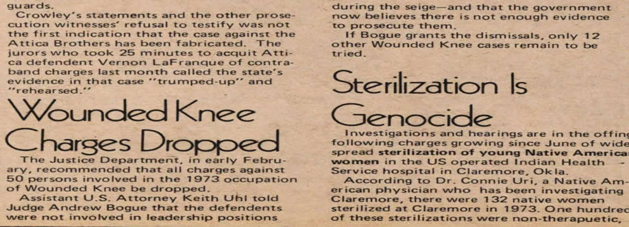 wounded knee charges